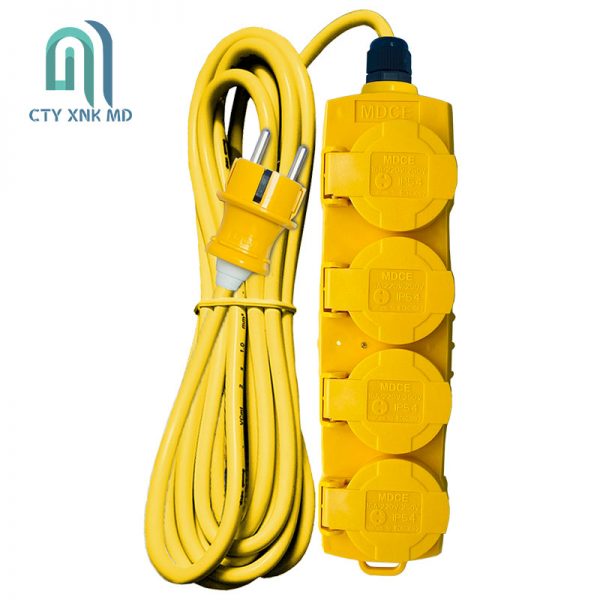ổ cắm 4 lỗ IP54 dây 5met